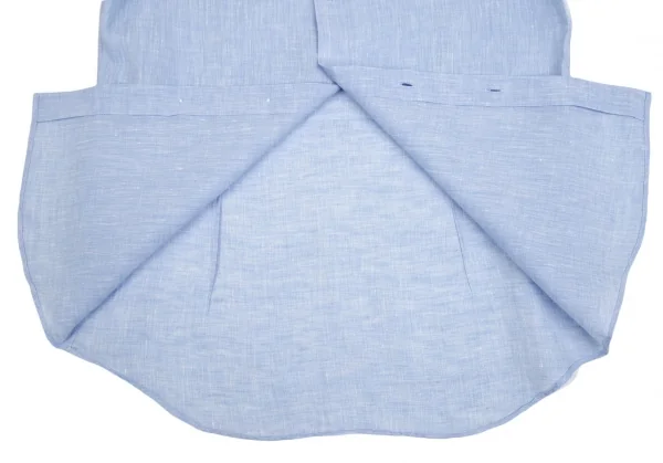 エディフィスEDIFICE Albiniリネンカッタウェイシャツ 水色M K-112704_007