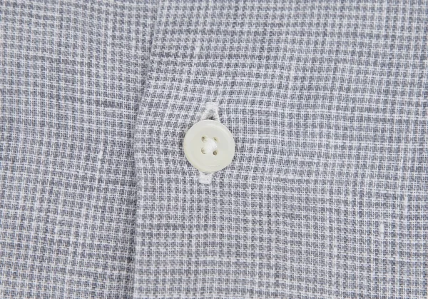 エディフィスEDIFICE Albiniリネンパピートゥースカッタウェイシャツ グレー白M K-112710_003