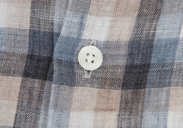 エディフィスEDIFICE Albiniリネンオーバーチェックカッタウェイシャツ 青モカ他M K-112711_003