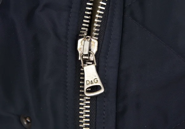 ドルチェ&ガッバーナDOLCE&GABBANA ボアライナー付きフライトジャケット 紺46 K-112716_010
