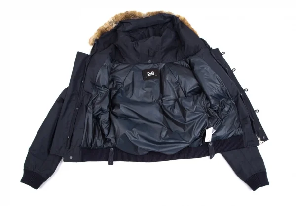 ドルチェ&ガッバーナDOLCE&GABBANA ボアライナー付きフライトジャケット 紺46 K-112716_014