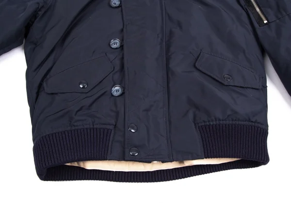 ドルチェ&ガッバーナDOLCE&GABBANA ボアライナー付きフライトジャケット 紺46 K-112716_007