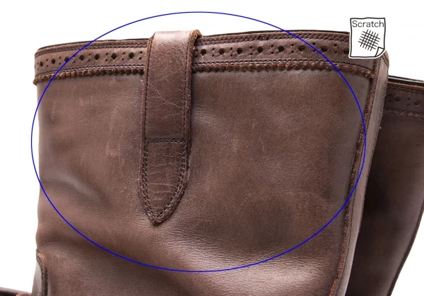 フットザコーチャーfoot the coacher レザーモカシンセミブーツ 茶29cm位 K-112729_011