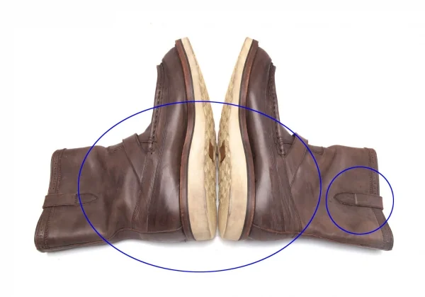 フットザコーチャーfoot the coacher レザーモカシンセミブーツ 茶29cm位 K-112729_012