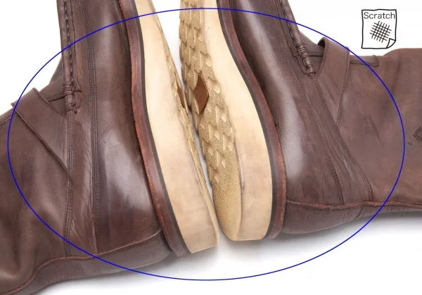 フットザコーチャーfoot the coacher レザーモカシンセミブーツ 茶29cm位 K-112729_013