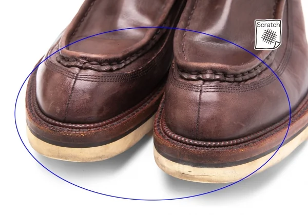 フットザコーチャーfoot the coacher レザーモカシンセミブーツ 茶29cm位 K-112729_004