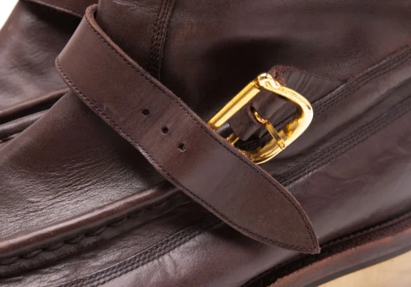 フットザコーチャーfoot the coacher レザーモカシンセミブーツ 茶29cm位 K-112729_007