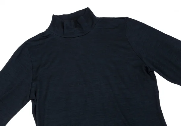 アンティパストANTIPAST ウールハイネックカットソー 紺M位 K-112732_003