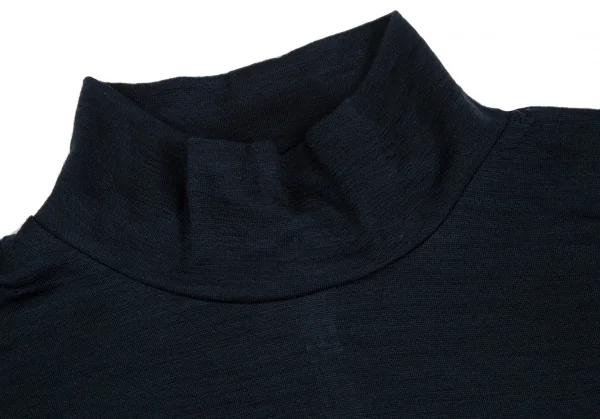 アンティパストANTIPAST ウールハイネックカットソー 紺M位 K-112732_004