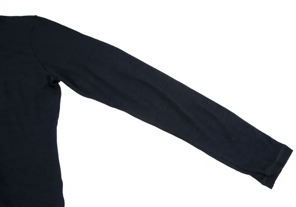 アンティパストANTIPAST ウールハイネックカットソー 紺M位 K-112732_005