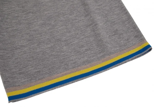 マルニMARNI 配色デザインウールニットベスト グレー38 K-112736_006