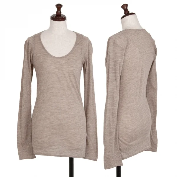 マルニMARNI ウールカットソー ベージュ38 K-112737_001