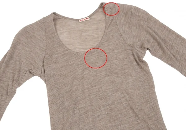 マルニMARNI ウールカットソー ベージュ38 K-112737_003