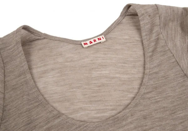 マルニMARNI ウールカットソー ベージュ38 K-112737_006