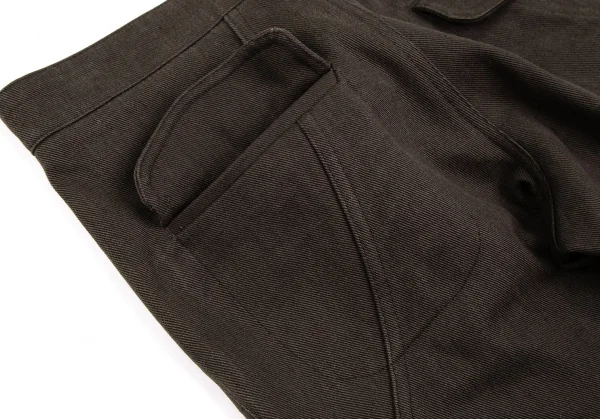 マルニMARNI コットンダブルポケットデザインワイドパンツ 茶38 K-112741_016