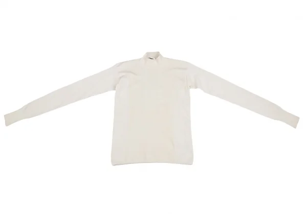 ジルサンダーJIL SANDER ロゴエンボスウールハイネックニット アイボリー36 K-112742_002