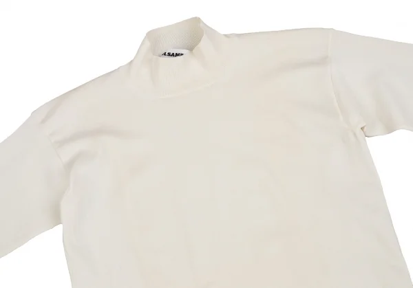 ジルサンダーJIL SANDER ロゴエンボスウールハイネックニット アイボリー36 K-112742_003