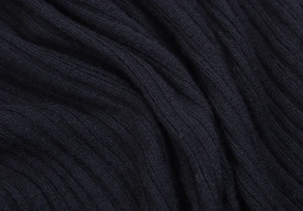 プラダPRADA ウールカシミヤリブニットカーディガン 紺38 K-112747_011