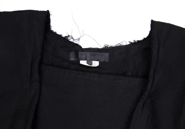 コムコム コムデギャルソンCOMME des GARCONS エステルカットオフプリーツ切替ノースリーブワンピース 紺S K-112773_004