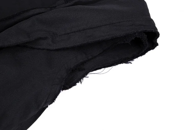 コムコム コムデギャルソンCOMME des GARCONS エステルカットオフプリーツ切替ノースリーブワンピース 紺S K-112773_005