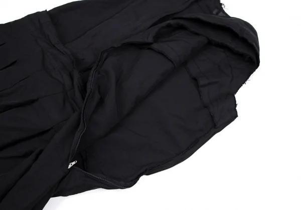 コムコム コムデギャルソンCOMME des GARCONS エステルカットオフプリーツ切替ノースリーブワンピース 紺S K-112773_006