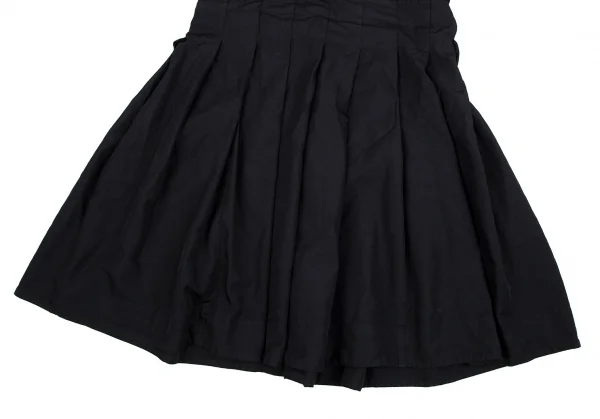 コムコム コムデギャルソンCOMME des GARCONS エステルカットオフプリーツ切替ノースリーブワンピース 紺S K-112773_007