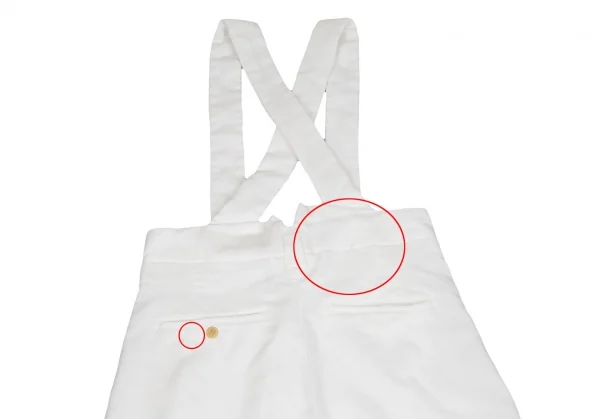 コムコム コムデギャルソンCOMME des GARCONS エステルサスペンダージョッパーズパンツ 白XS K-112779_011