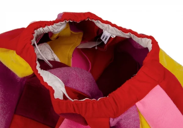 コムコム コムデギャルソンCOMME des GARCONS 製品洗いフェルトパッチワーク切替スカート マルチXS K-112783_005