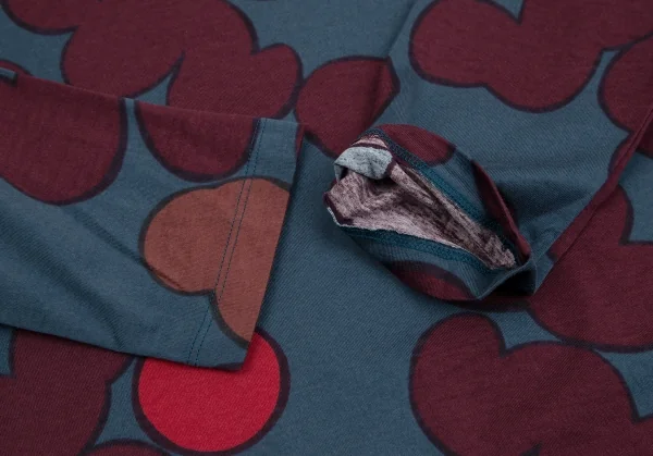 マリメッコmarimekko グラフィックプリントカットソーワンピース ブルーXS K-112798_006