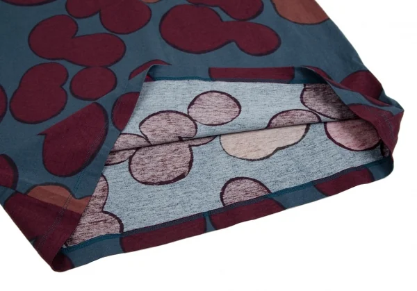 マリメッコmarimekko グラフィックプリントカットソーワンピース ブルーXS K-112798_008