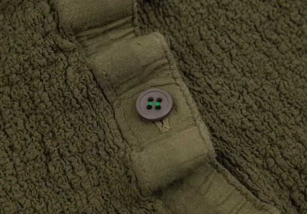 イッセイミヤケ ミーISSEY MIYAKE me テープトリムカリフラワーノースリーブトップス カーキF K-112808_007