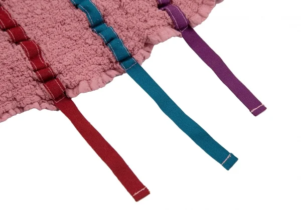 イッセイミヤケ ミーISSEY MIYAKE me テープ貼付けデザインカリフラワーノースリーブセットアップ ピンクF K-112813_008