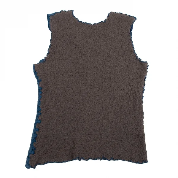イッセイミヤケ ミーISSEY MIYAKE me トリカラーカリフラワーノースリーブ グレー青紫F 【レディース】 イッセイミヤケ ミーISSEY MIYAKE me トリカラー切替