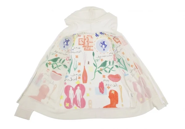 プリーツプリーズPLEATS PLEASE グラフィックプリントチュールジップアップパーカー オフ5 K-112823_015