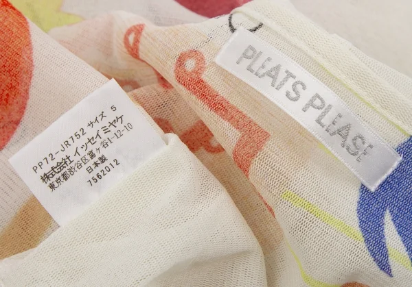 プリーツプリーズPLEATS PLEASE グラフィックプリントチュールジップアップパーカー オフ5 K-112823_019