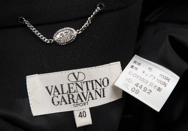 ヴァレンティノ ガラヴァーニ スポーツVALENTINO GARAVANI SPORT シルバーボタンダブルブレストジャケット 黒40 K-112838_016