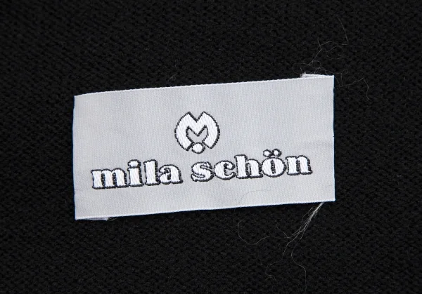 ミラショーンmila schon ニットショール 黒 K-112839_010