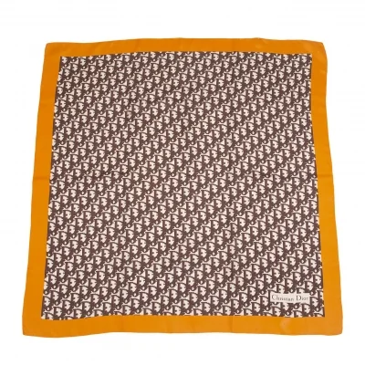 クリスチャンディオールChristian Dior トロッター柄スカーフ ベージュ