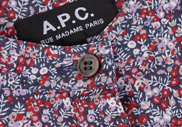 花柄 アーペーセー A.P.C シャツ A.P.C. バンドカラー ブラウス 
