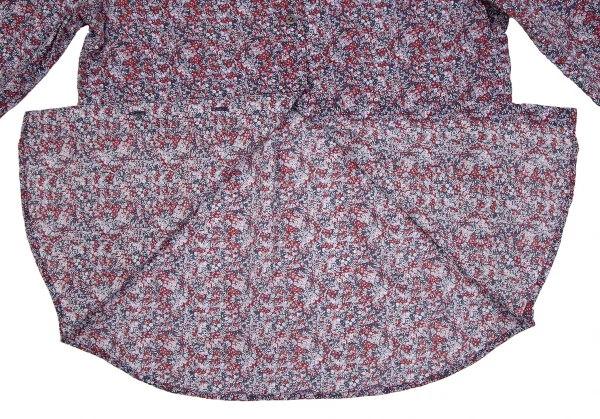アーペーセーA.P.C. 小花プリントバンドカラーシャツ 紺紫他XS K-112849_008