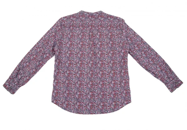 アーペーセーA.P.C. 小花プリントバンドカラーシャツ 紺紫他XS K-112849_009