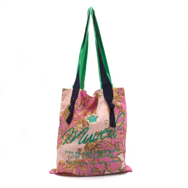 ミュベールMUVEIL ヴィンテージスカーフトートバッグ ピンク他 K-112866_001