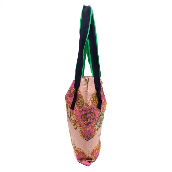 ミュベールMUVEIL ヴィンテージスカーフトートバッグ ピンク他 K-112866_005