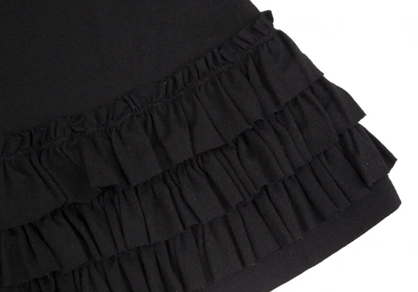 ノアール ケイ ニノミヤnoir kei ninomiya ウール裾フリル装飾ニットカーディガン 黒M K-112873_008