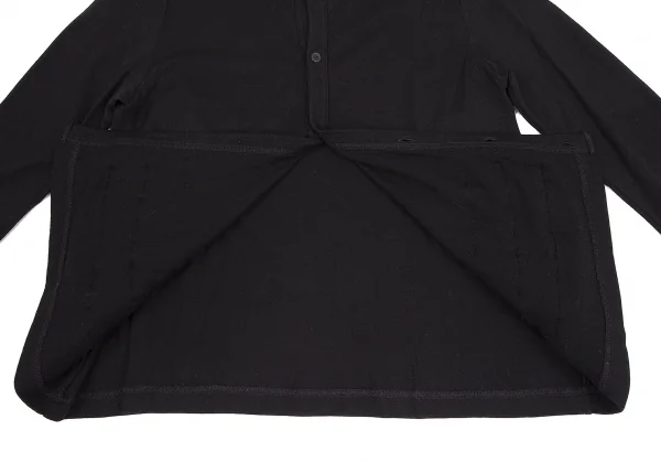 ノアール ケイ ニノミヤnoir kei ninomiya ウール裾フリル装飾ニットカーディガン 黒M K-112873_009