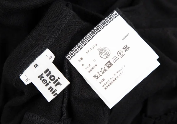 ノアール ケイ ニノミヤnoir kei ninomiya フリル装飾スリーブウールニット 黒M K-112874_012