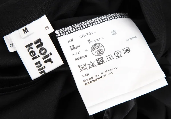 ノアール ケイ ニノミヤnoir kei ninomiya リボン装飾Tシャツ 黒M K-112876_013