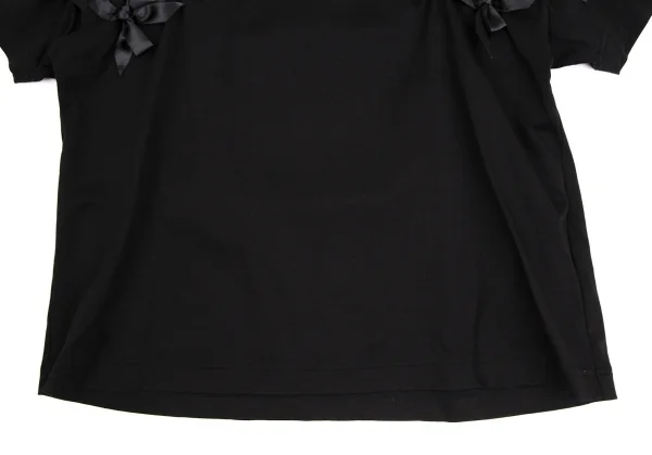 ノアール ケイ ニノミヤnoir kei ninomiya リボン装飾Tシャツ 黒M K-112876_007