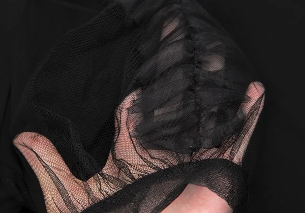 ノアール ケイ ニノミヤnoir kei ninomiya メッシュレイヤードスリーブTシャツ 黒M K-112877_010