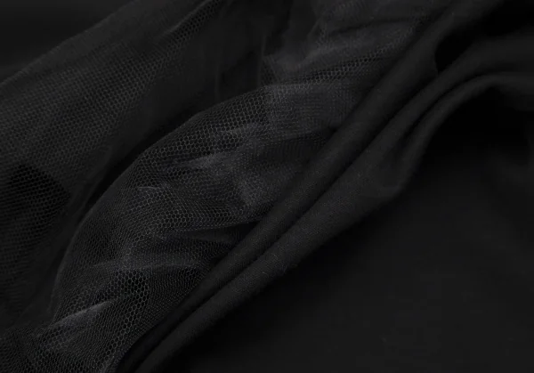 ノアール ケイ ニノミヤnoir kei ninomiya メッシュレイヤードスリーブTシャツ 黒M K-112877_011